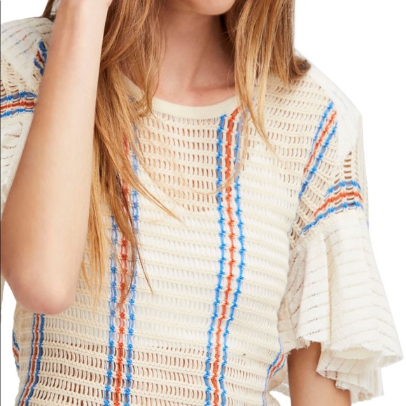 🆕 EUC Free People Babes Only Stripe Knit Top size small - Picture 12 of 14